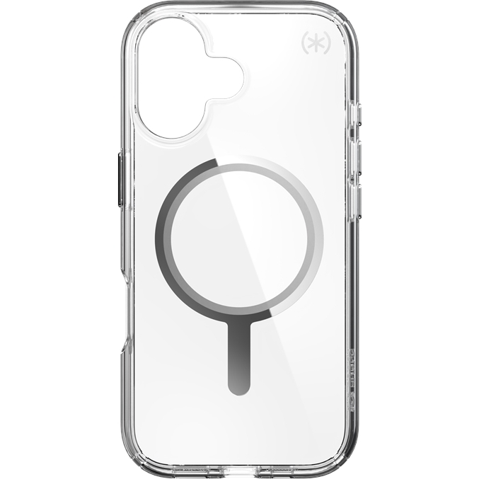 Etui Speck Presidio Perfect-Clear do MagSafe do iPhone 17, przezroczysto-srebrne