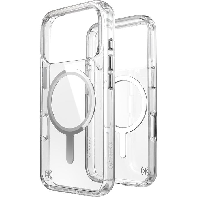 Etui Speck Presidio Perfect-Clear do MagSafe do iPhone 17 Pro, przezroczysto-srebrne