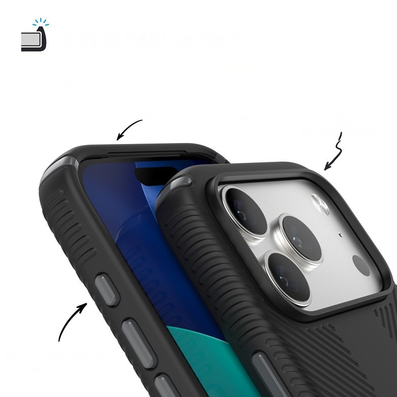 Etui Speck Presidio2 Grip do iPhone 17 Pro, czarne