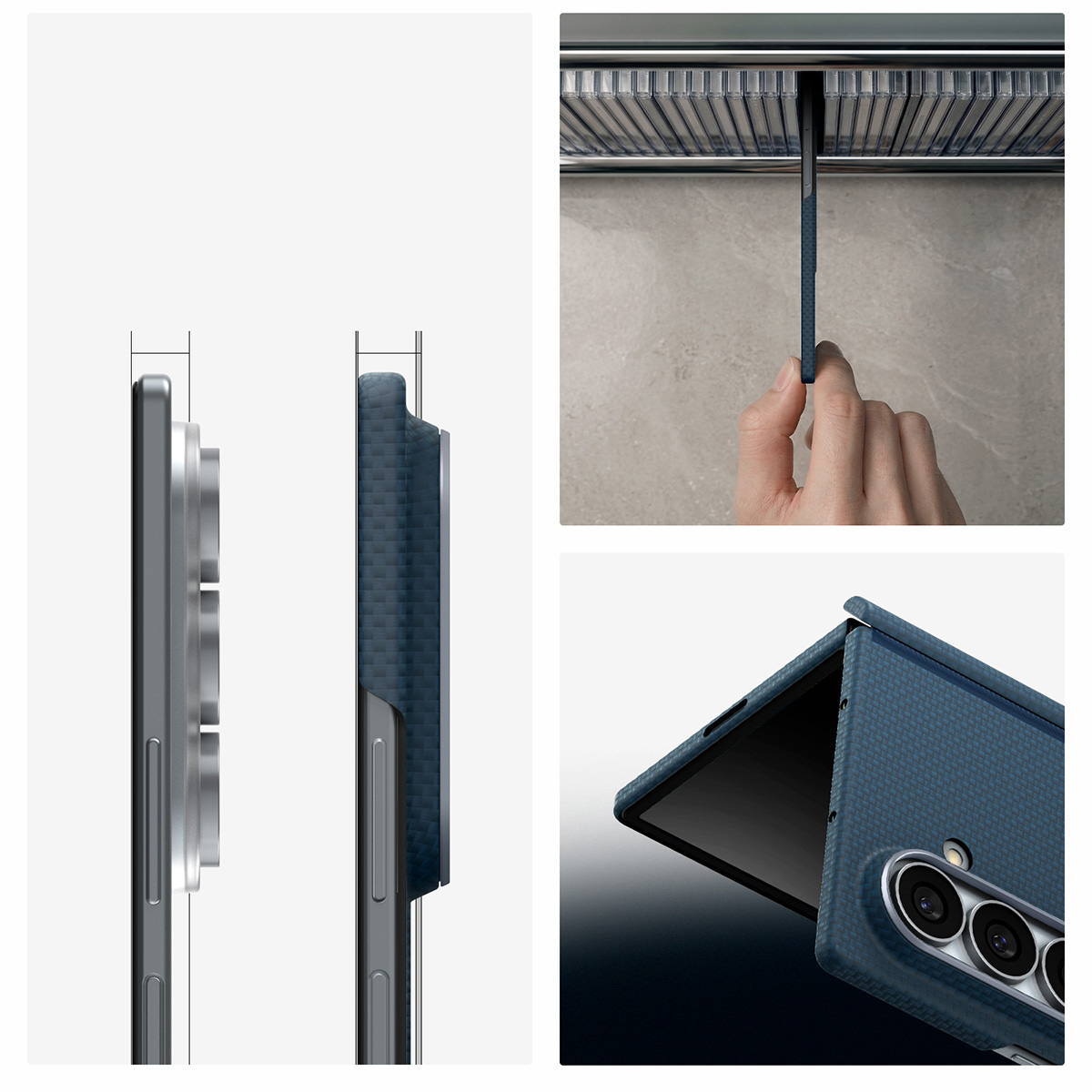 Etui Spigen Air Skin Aramid Mag do Galaxy Z Fold8 Ultra, granatowe