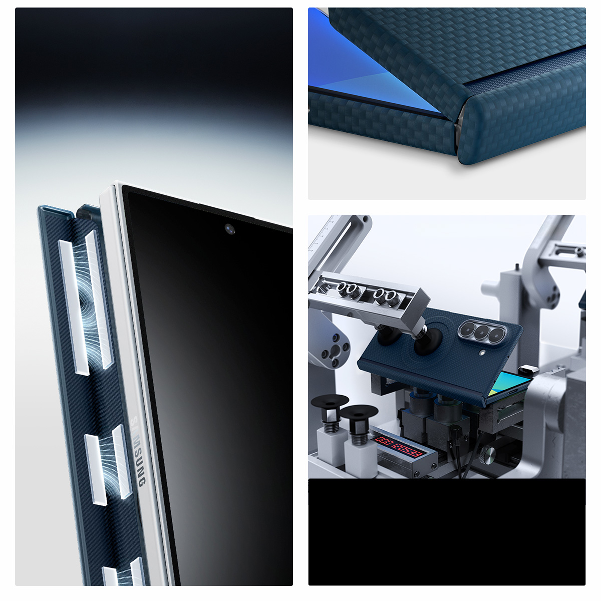 Etui Spigen Air Skin Aramid Mag do Galaxy Z Fold8 Ultra, granatowe
