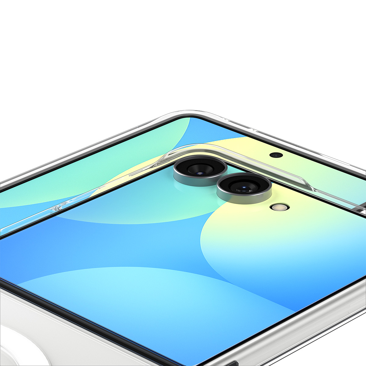 Etui Spigen Air Skin Mag do Galaxy Z Flip8, przezroczysto-białe