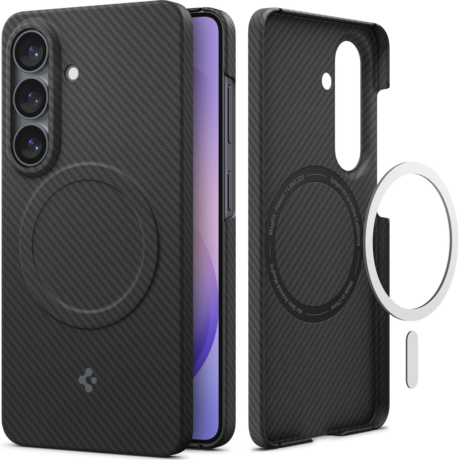 Etui Spigen Air Skin Aramid do Galaxy S26 Plus, czarne