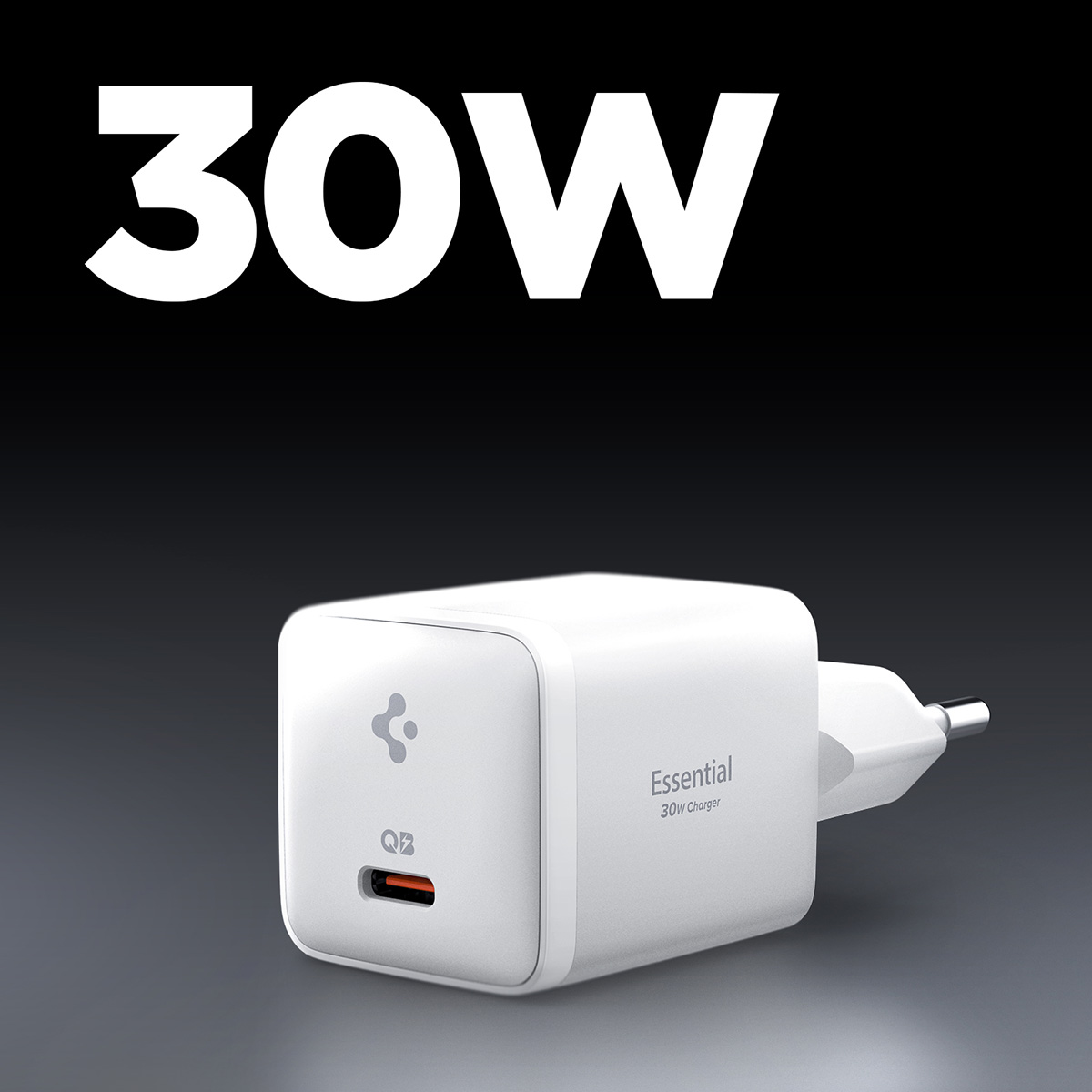 Ładowarka sieciowa Spigen ArcStation Essential Charger EE301EU 30W USB-C PD, biała