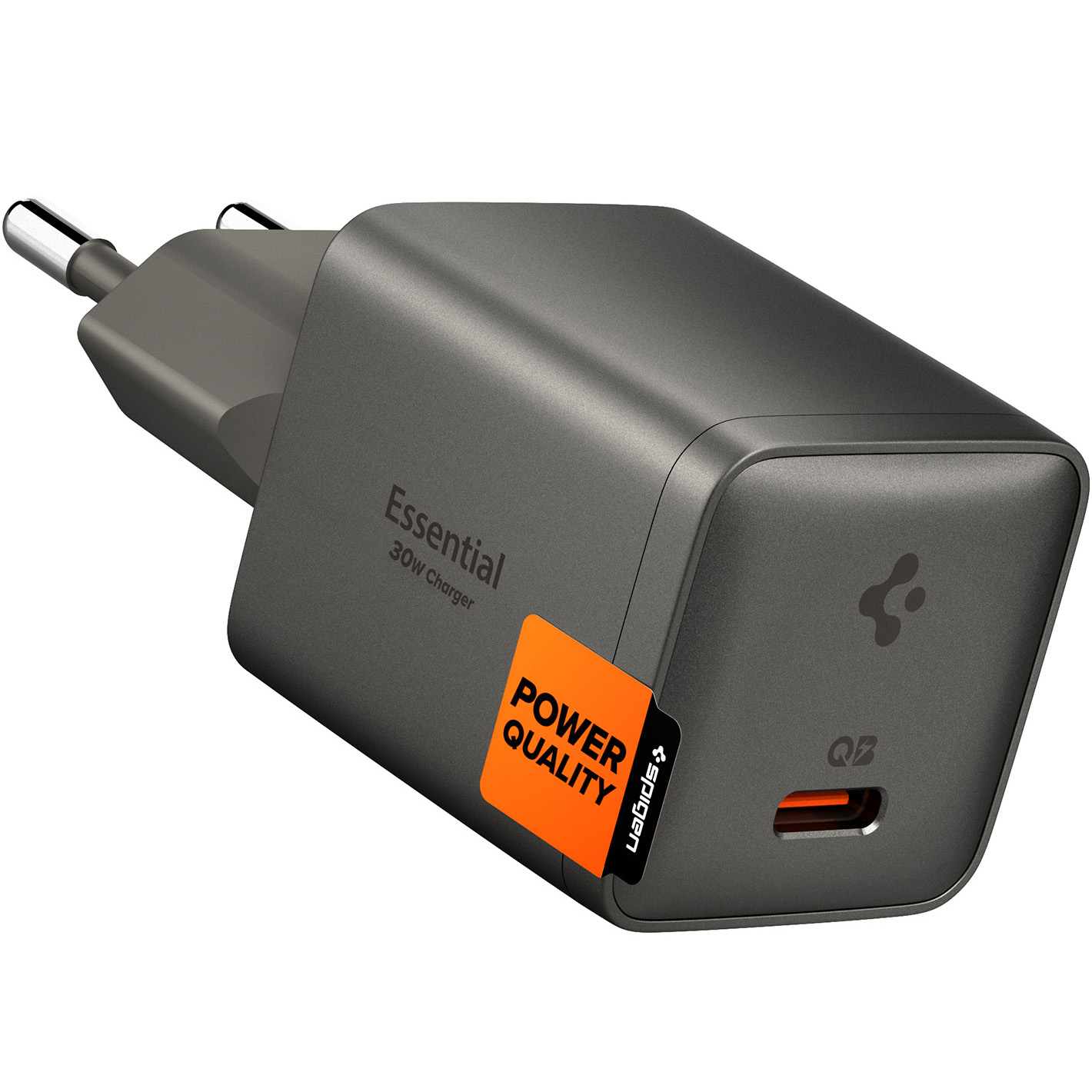 Ładowarka sieciowa Spigen Essential Charger EE301EU 30W USB-C PD, szara