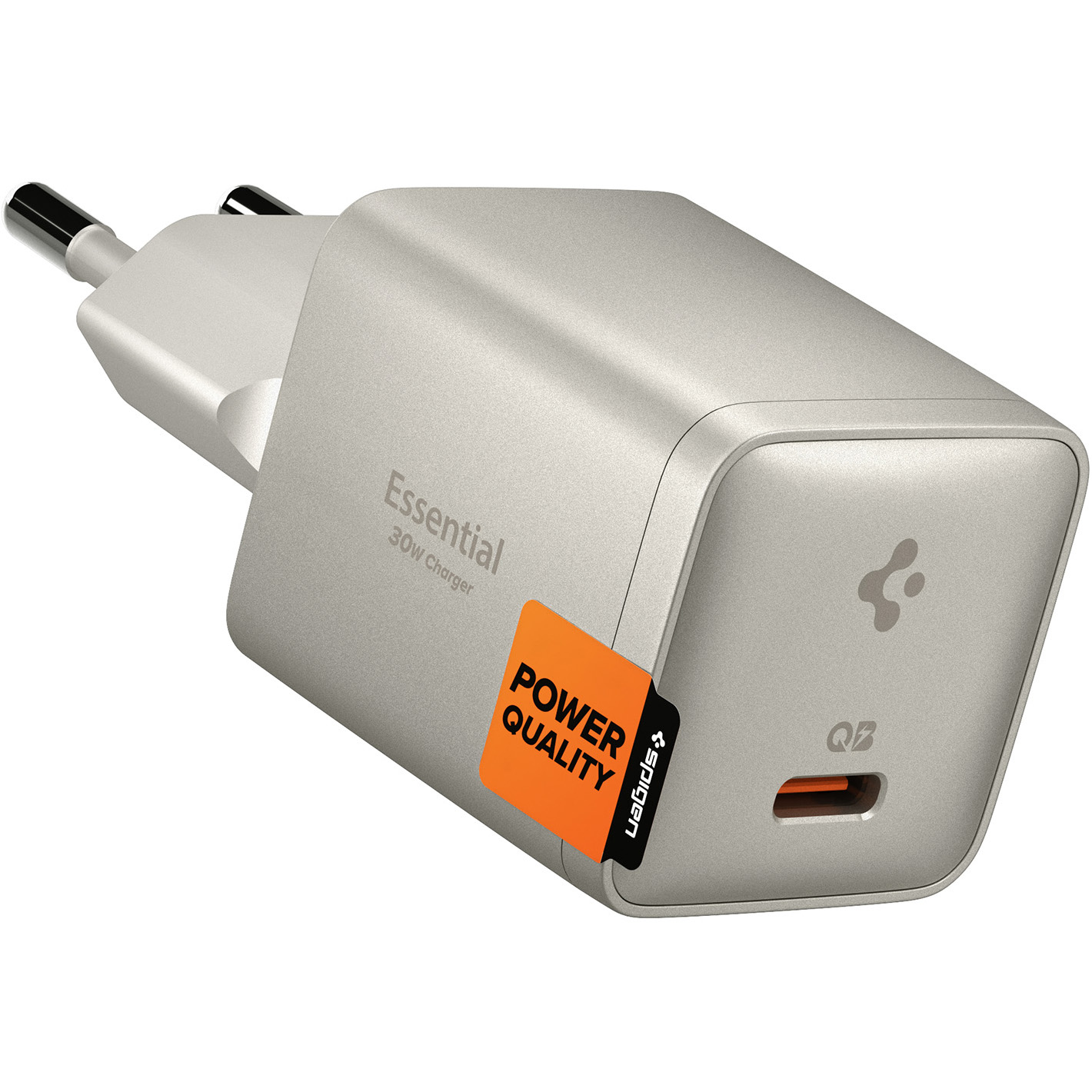 Ładowarka sieciowa Spigen Essential Charger EE301EU 30W USB-C PD, beżowa