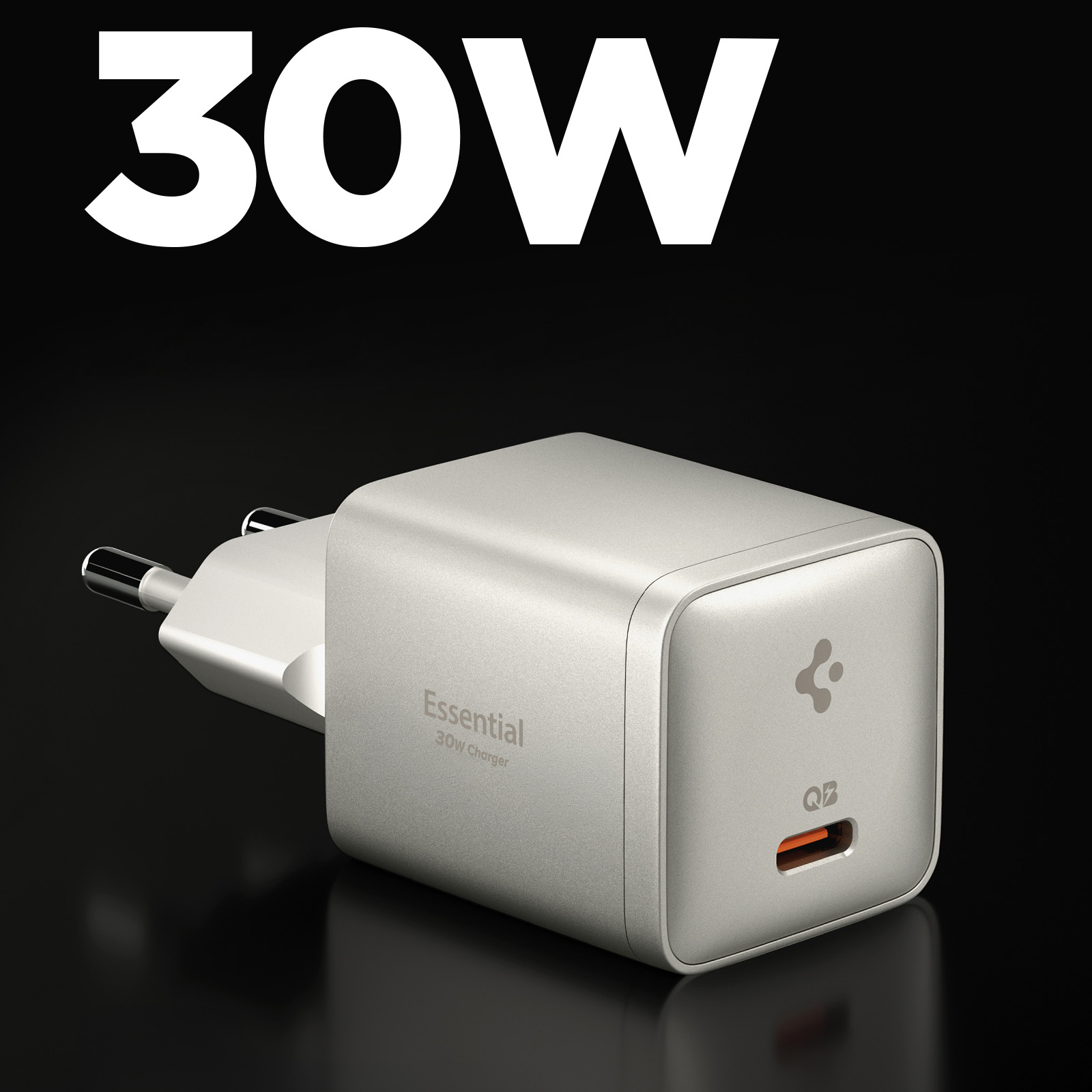 Ładowarka sieciowa Spigen Essential Charger EE301EU 30W USB-C PD, beżowa