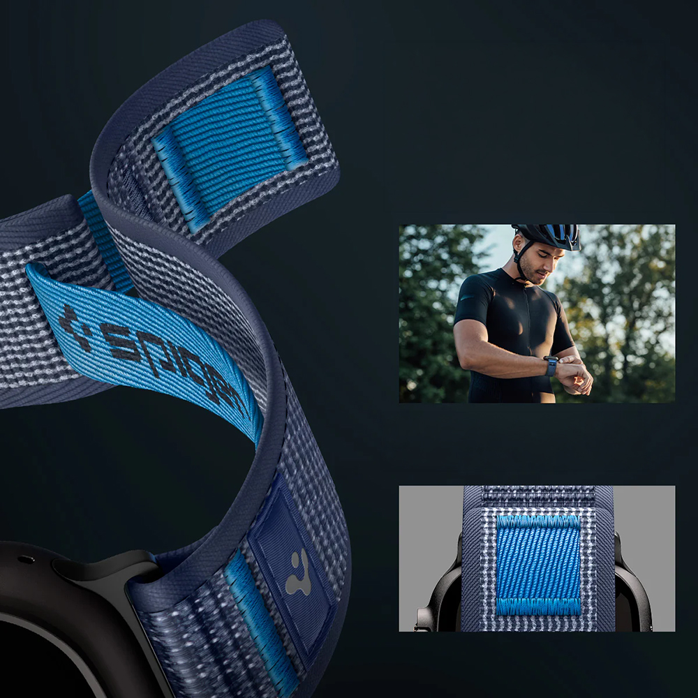 Spigen Athlex Air 2, pasek regulowany wygodny stabilny praktyczny funkcjonalny, granatowy