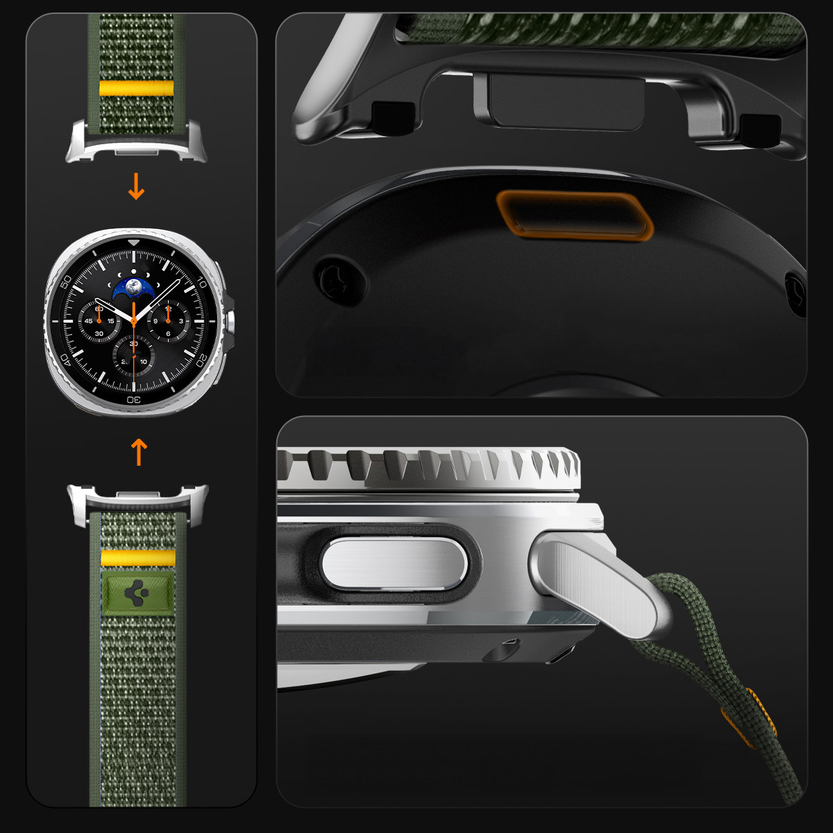 Pasek Spigen Athlex Air do Galaxy Watch 8 / 8 Classic, zielony