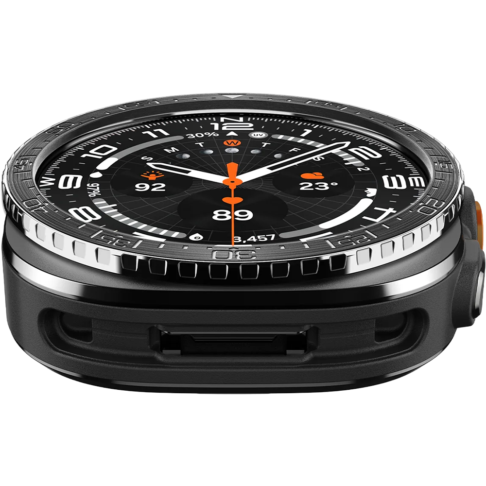 Spigen Bezel Tune, stylowa ochrona ekranu przed uszkodzeniami, wytrzymała, czarno-srebrny