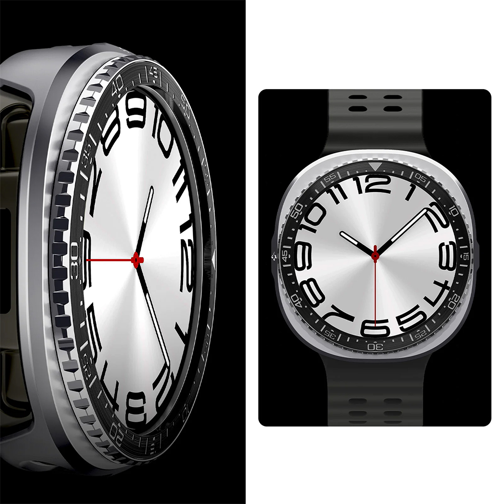 Spigen Bezel Tune Pro, styl lotniczego zegarka trwała ochrona smartwatch, czarne