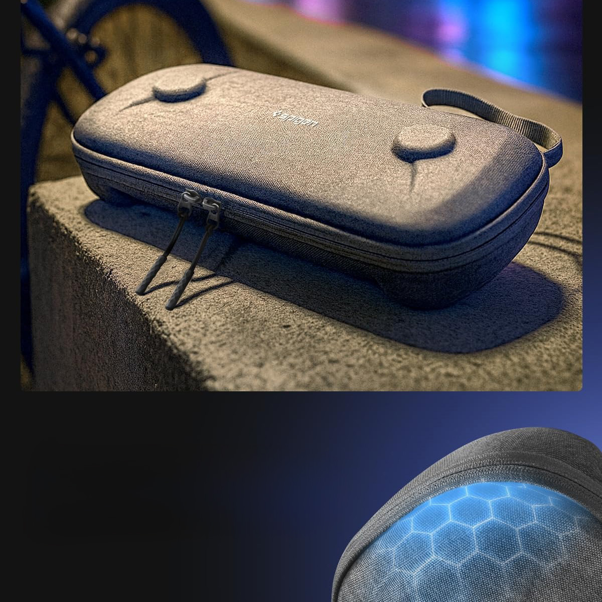 Etui Spigen Klasden Pouch do PlayStation Portal, szare