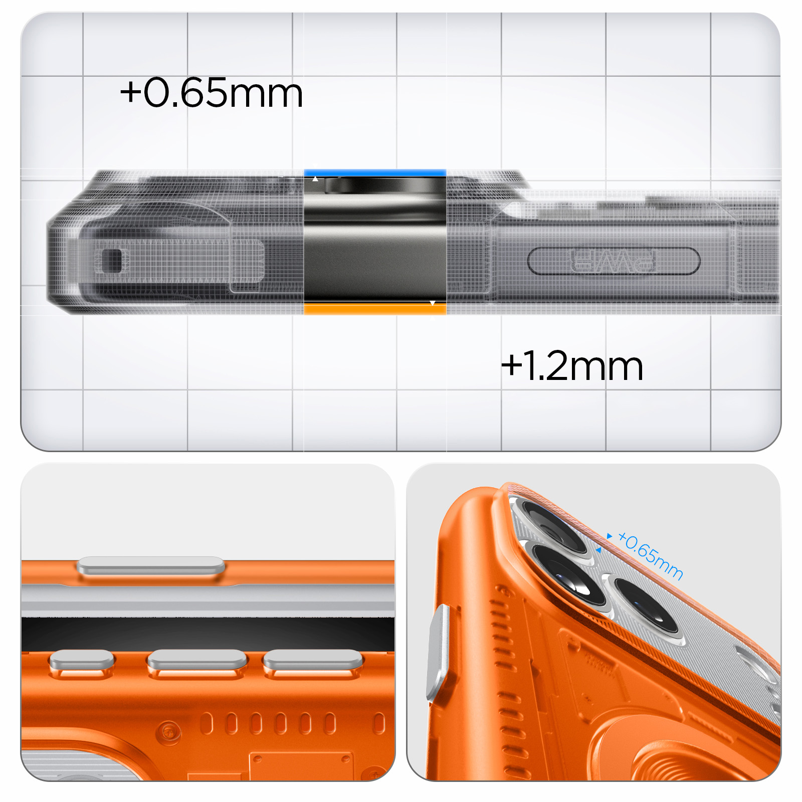 Oryginalne etui od marki Spigen z serii Classic C1 Mag z MagSafe dla iPhone 17 Pro Max, pomarańczowe
