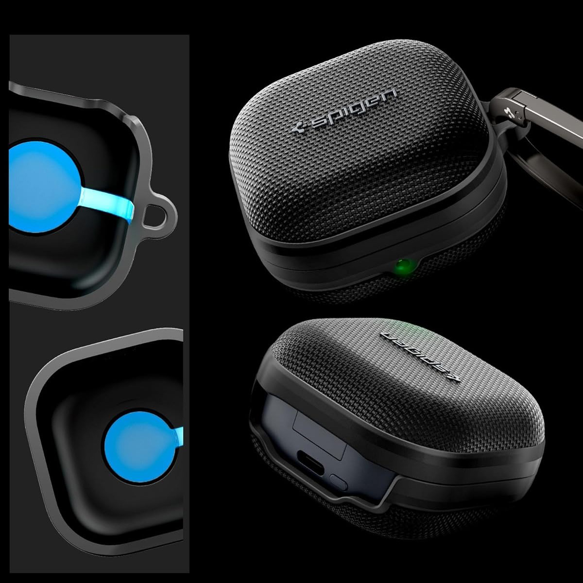 Etui Spigen Classic Fit do Galaxy Buds 4 / 4 Pro, czarne
