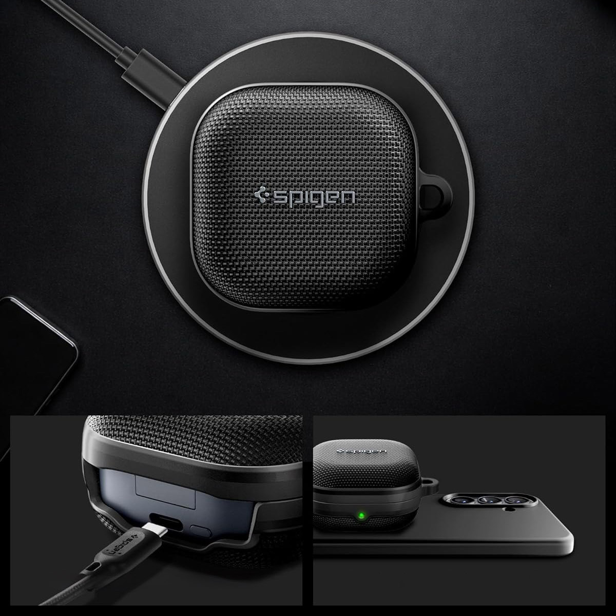 Etui Spigen Classic Fit do Galaxy Buds 4 / 4 Pro, czarne
