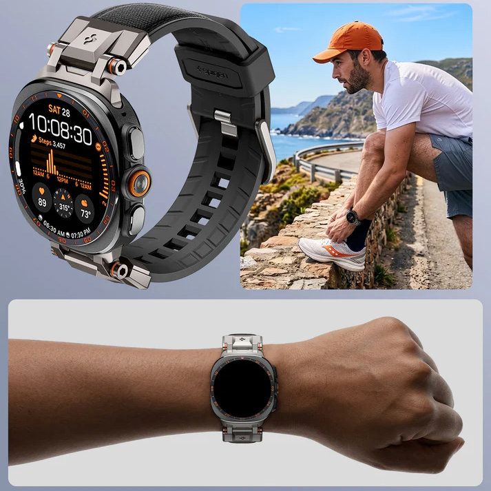 Pasek Spigen DuraPro Armor Band do Galaxy Watch Ultra 2 / Ultra, czarno-beżowy