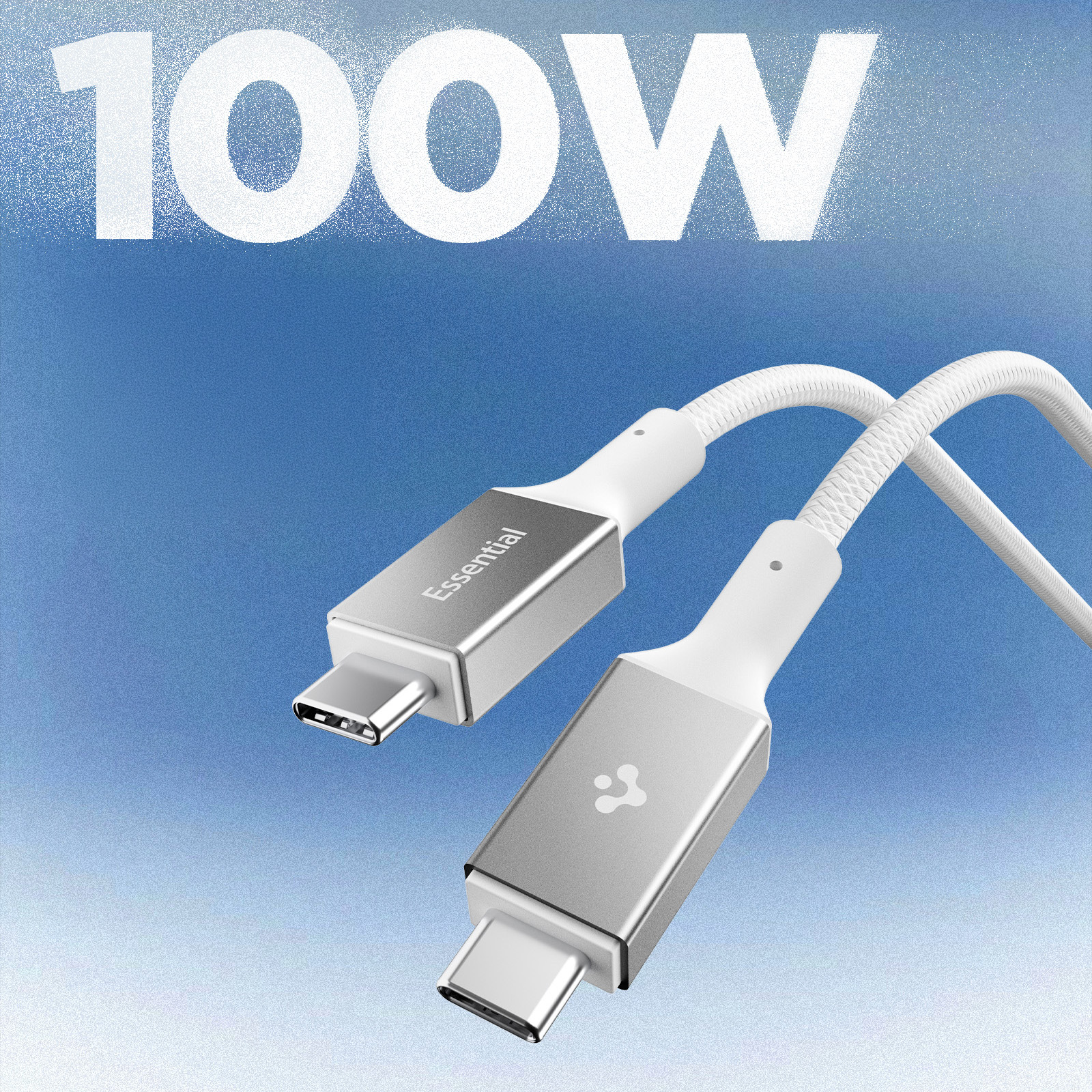 Kabel USB-C do USB-C Spigen Essential EB10015CC, 100W, 5 Gb/s, 1.5 m, biały