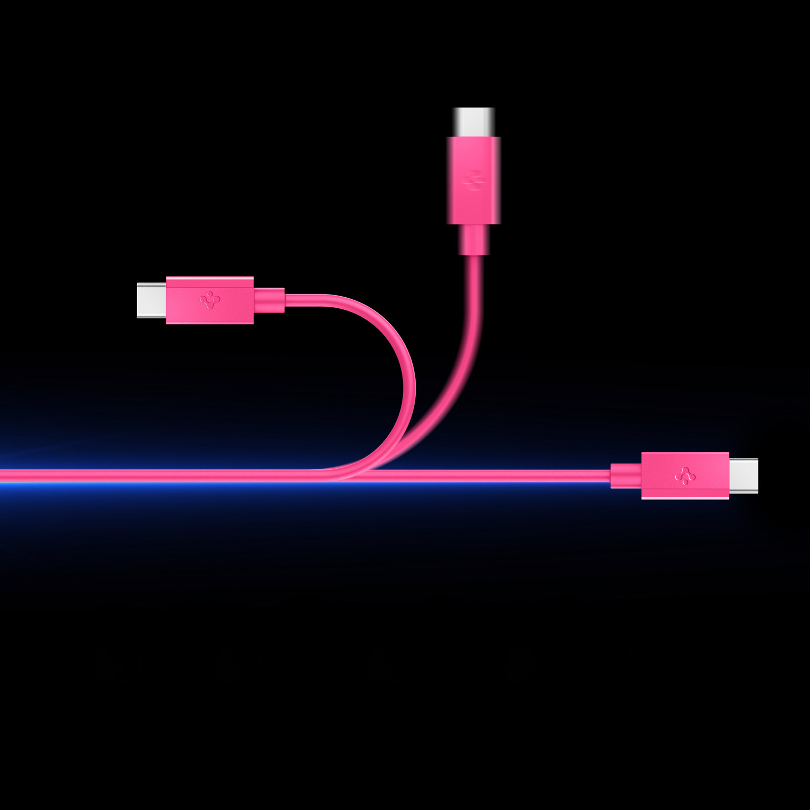 Kabel Spigen ArcWire Essential EB6010CC DuraBend USB-C do USB-C 60W o długości 1m, różowy