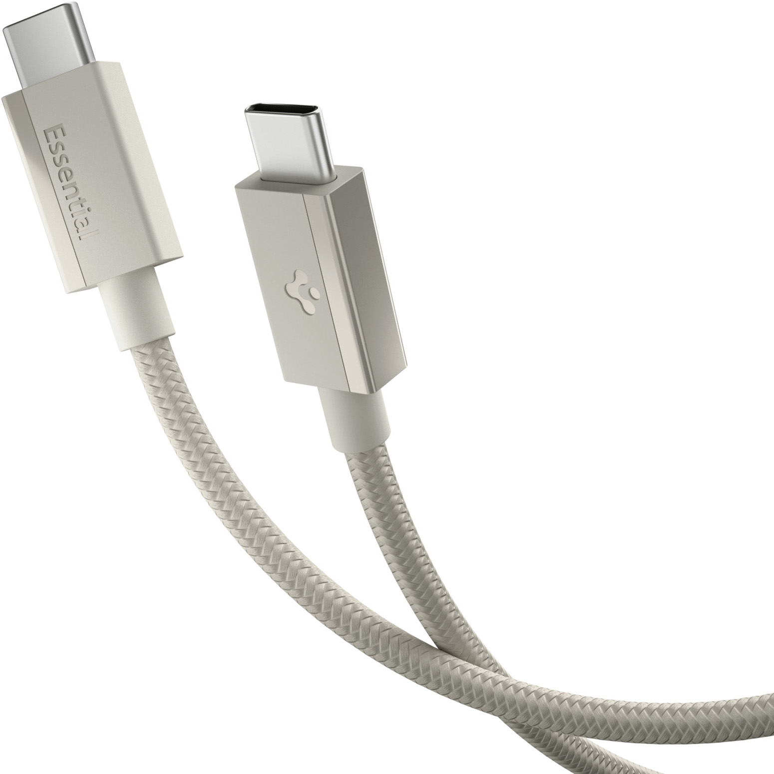 Kabel Spigen Essential EB6015CC DuraBend Braided USB-C do USB-C 60W o długości 1,5m, beżowy