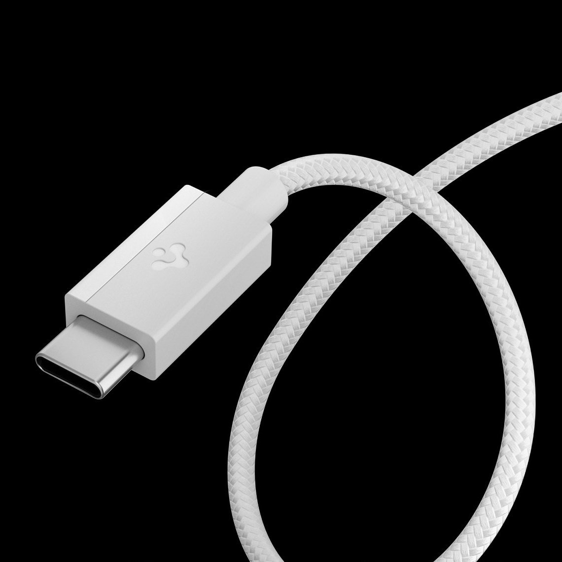 Kabel Spigen Essential EB6015CC DuraBend Braided USB-C do USB-C 60W o długości 1,5m, biały