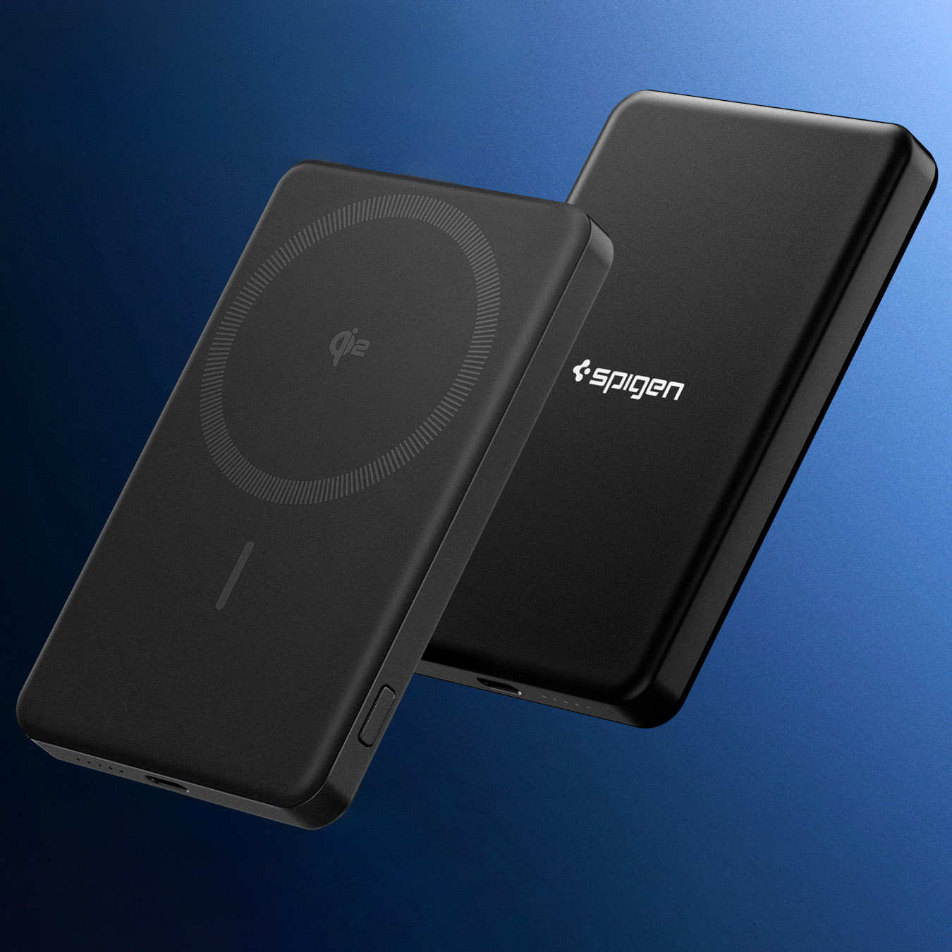 Powerbank indukcyjny Spigen Essential EA2205MQ do MagSafe Qi2 15W, 5000mAh USB-C PD 22.5W + kabel, czarny, czarny