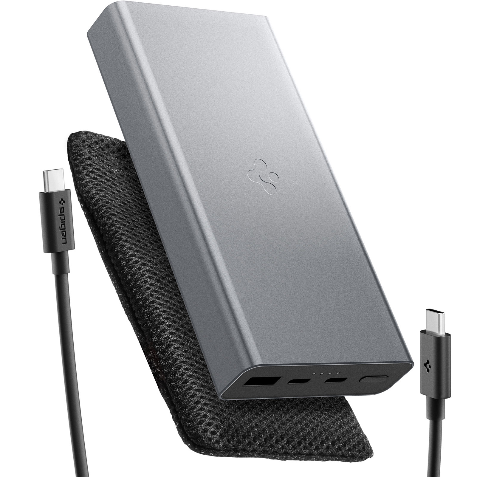 Spigen Essential Portable Charger EA3020, szybkie ładowanie moc baterii mobilna energia kompaktowy wydajny, szary