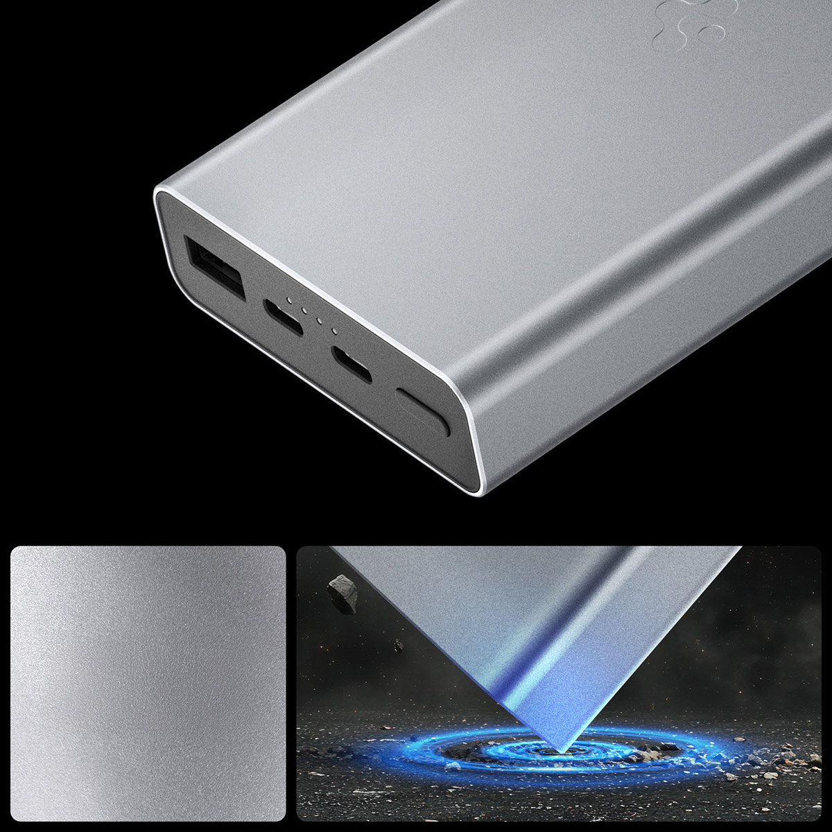 Spigen Essential Portable Charger EA3020, mobilna swoboda kompaktowy design wielodniowa praca zawsze gotowy, szary