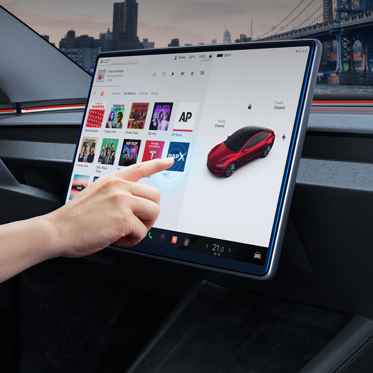 Szkło na ekran Spigen Glas.tR EZ Fit FC AC 1-Pack do Tesla Model 3 2024-2026 / Y 2025-26, czarna ramka