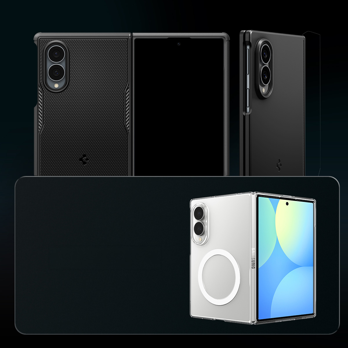 Szkło na aparat Spigen Glas.tR EZ Fit Optik Pro 2-Pack do Galaxy Z Fold8, czarne