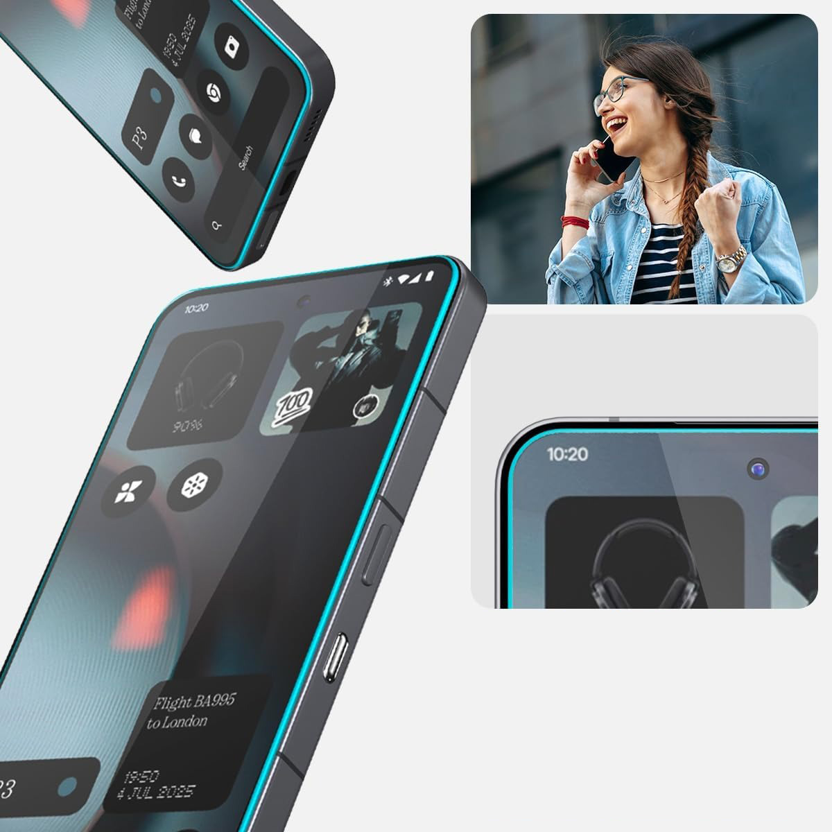 Szkło hartowane Spigen Glas.tR EZ Fit 2-Pack z ramką aplikacyjną do Nothing Phone 3