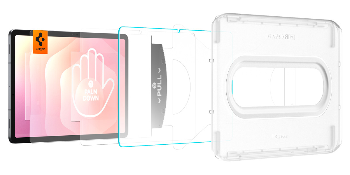 Szkło hartowane Spigen Glas.tR EZ Fit Pro 1-Pack z ramką aplikacyjną do Samsung Galaxy Tab S11