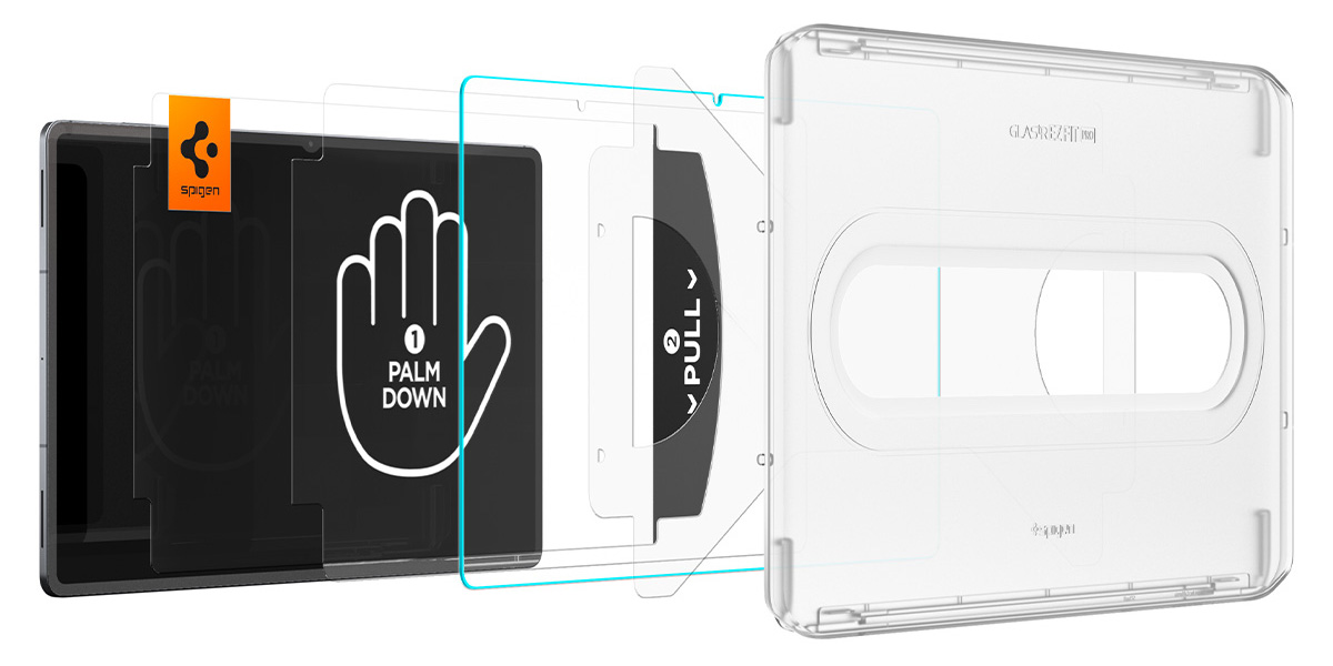 Szkło hartowane Spigen Glas.tR EZ Fit Pro 1-Pack z ramką aplikacyjną do Samsung Galaxy Tab S11 Ultra