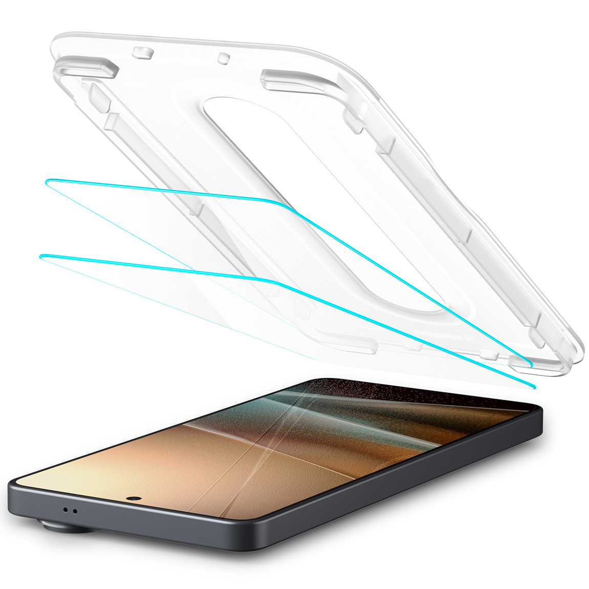 Szkło hartowane Spigen Glas.tR EZ Fit Pro AntiReflection 2-Pack (AC) z ramką aplikacyjną do Galaxy S26 Ultra