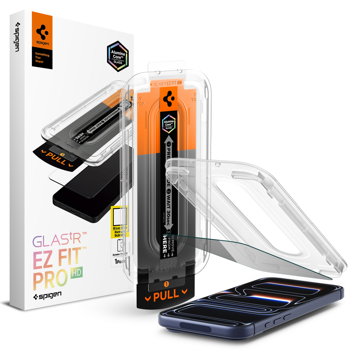 Szkło hartowane Spigen Glas.tR EZ Fit Pro Privacy 1-Pack z ramką aplikacyjną do iPhone 17 Pro Max / iPhone 16 Pro Max