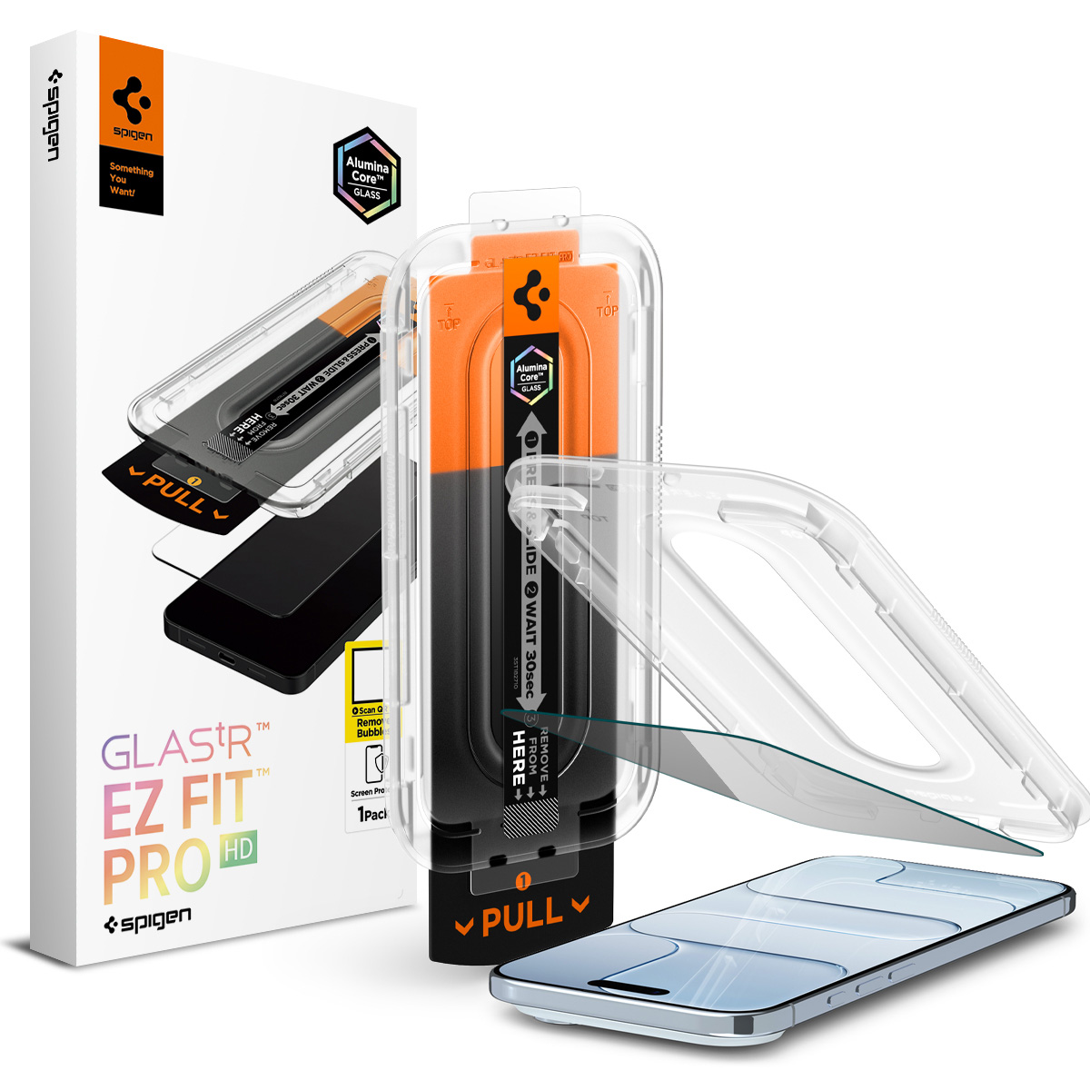 Szkło hartowane Spigen Glas.tR EZ Fit Pro Privacy 1-Pack z ramką aplikacyjną do iPhone Air