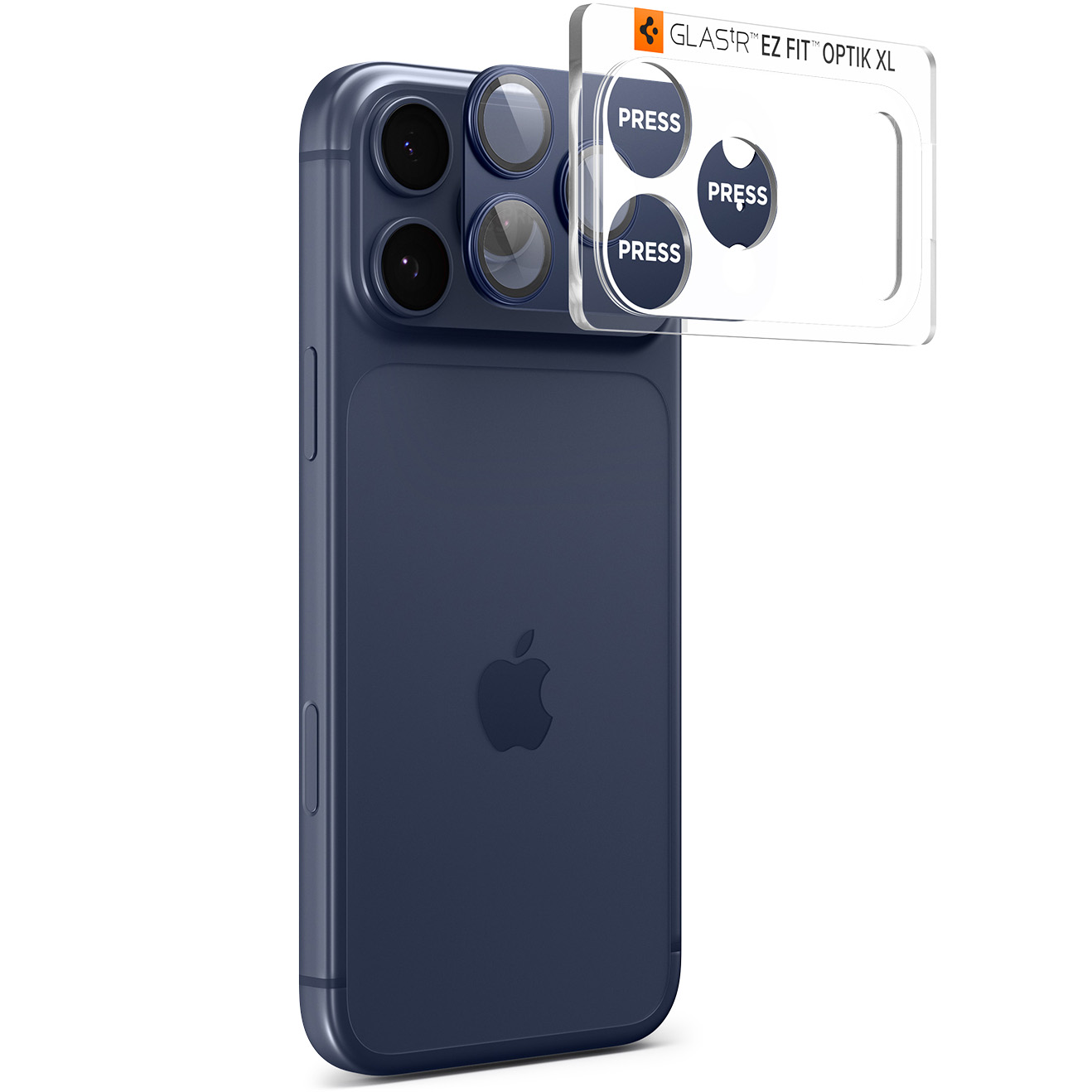 Szkło na aparat Spigen Glas.tR Ez Fit Optik Pro XL 1-Pack do iPhone 17 Pro Max, granatowe