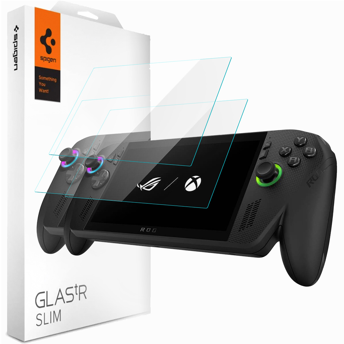 Szkło hartowane Spigen Glas.tR Slim 2-Pack Case Friendly dla Asus ROG Xbox Ally X