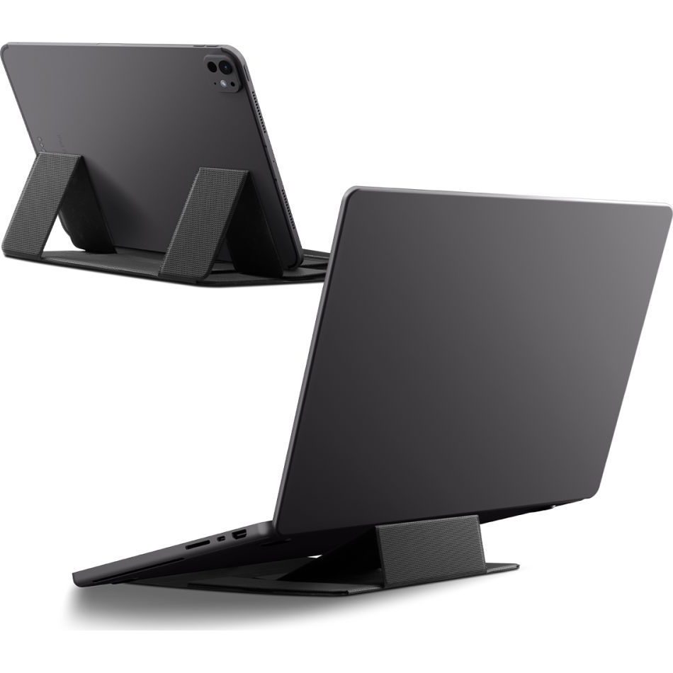 Spigen Slim Fold LD201-S8 – składana podstawka pod laptop i tablet, czarna