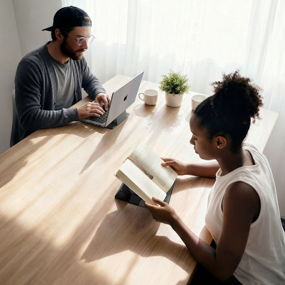 Ultra-slim podstawka pod laptopa Spigen Slim Fold LD201-S8 do pracy mobilnej, czarna