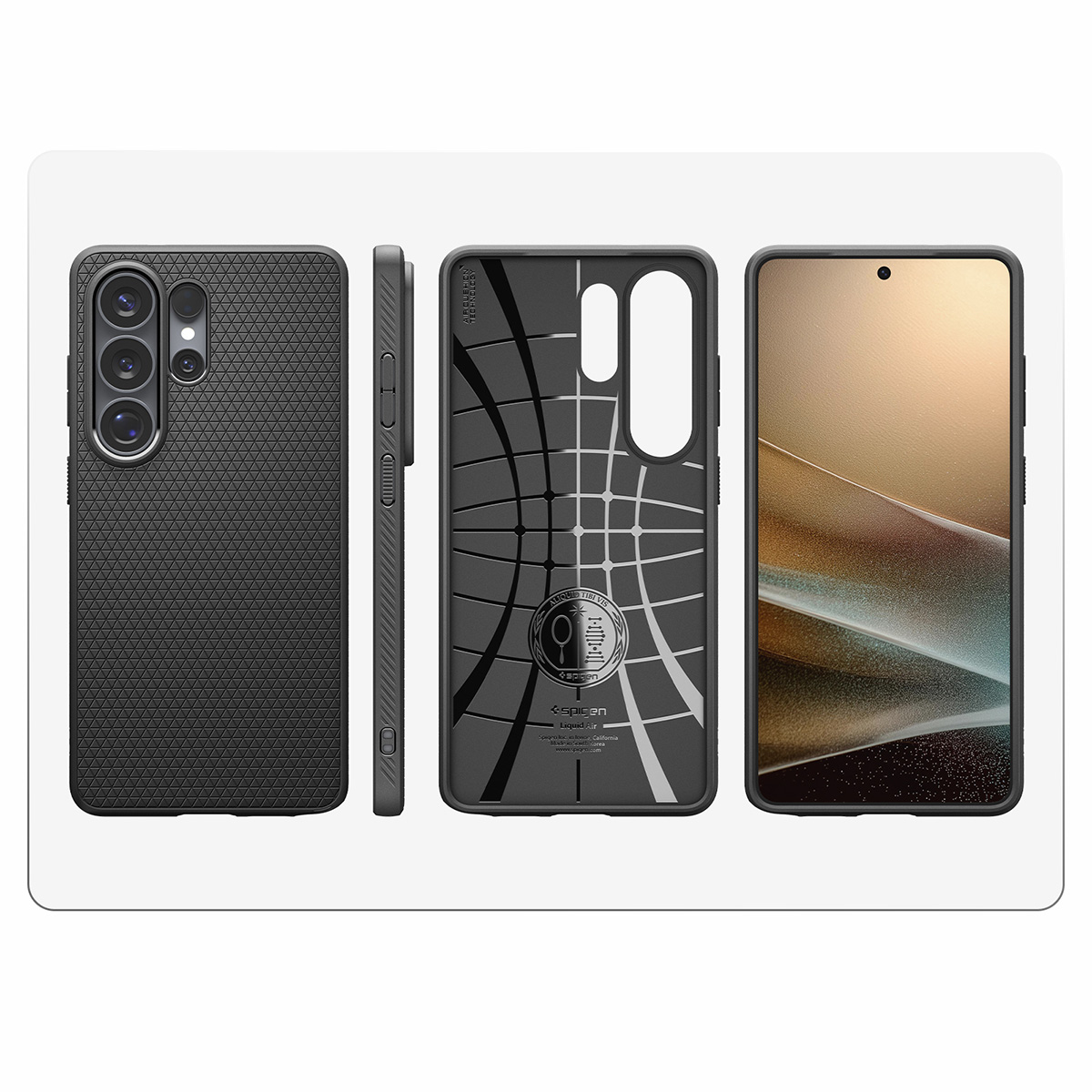 Etui Spigen Liquid Air do Samsung Galaxy S26 Ultra, czarne