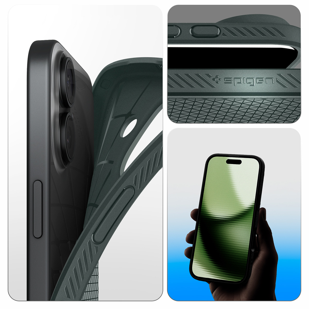 Etui Spigen Liquid Air do Apple iPhone 17, zielone