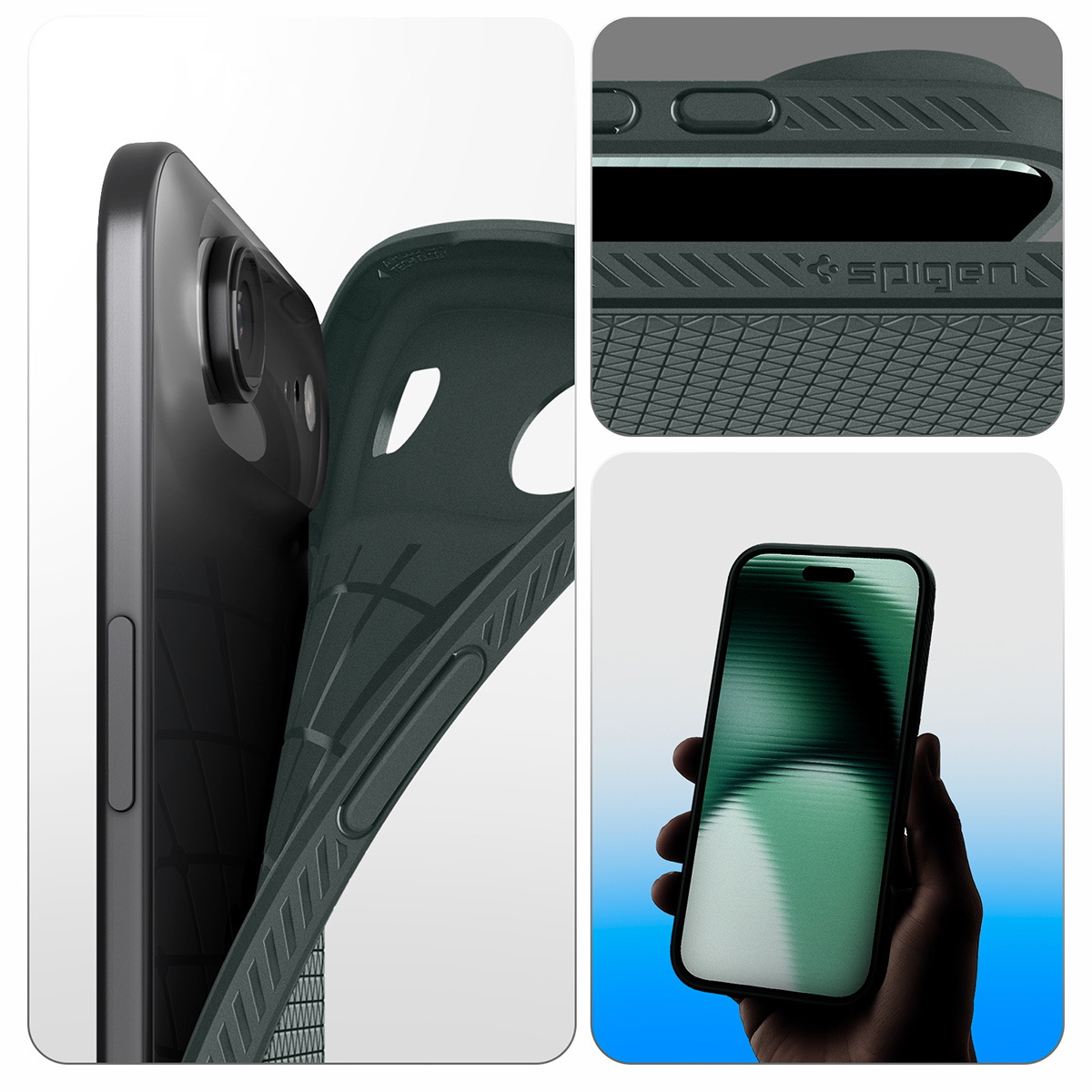 Etui Spigen Liquid Air do Apple iPhone Air, zielone