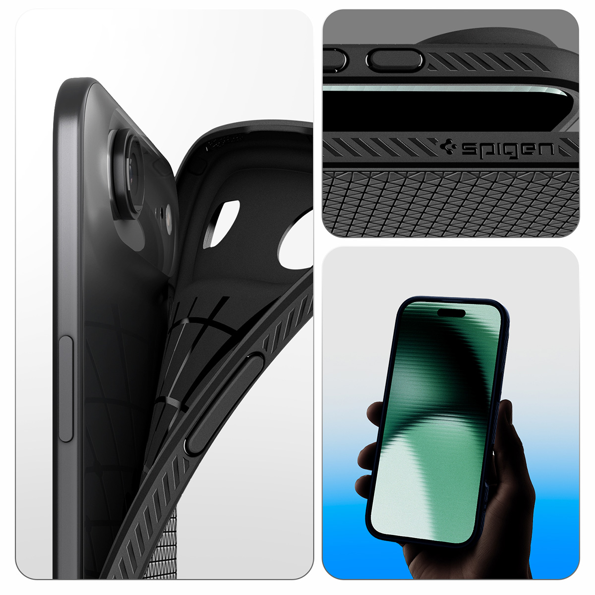 Etui Spigen Liquid Air do Apple iPhone Air, czarne