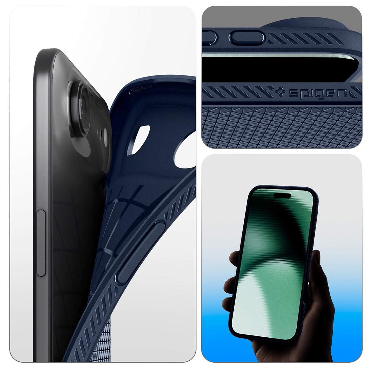 Etui Spigen Liquid Air do Apple iPhone Air, granatowe