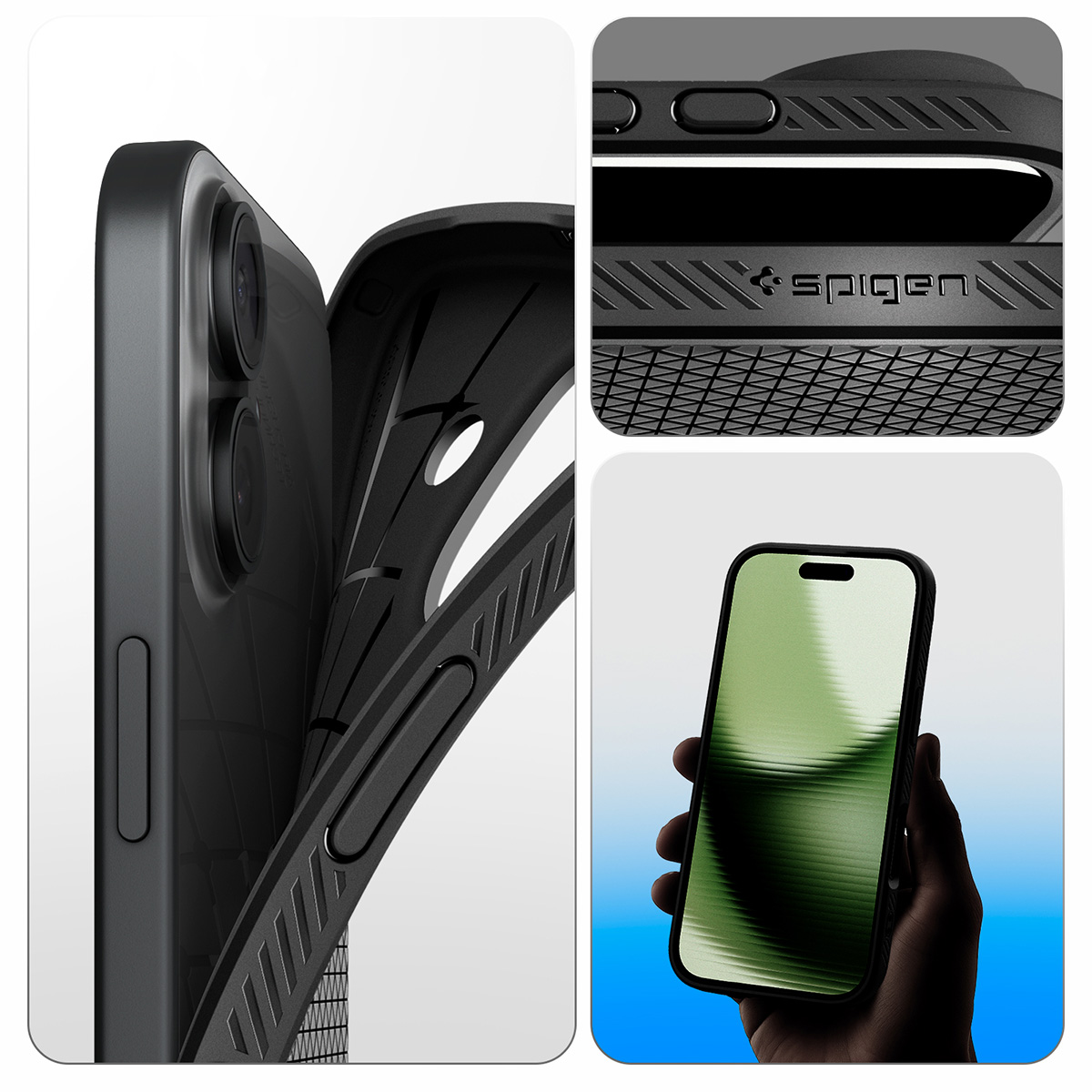 Etui Spigen Liquid Air do Apple iPhone 17, czarne