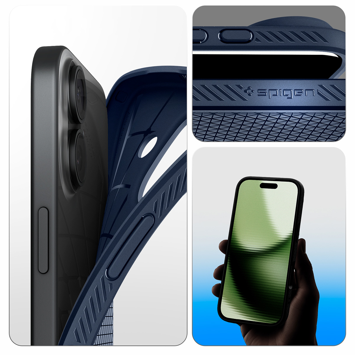Etui Spigen Liquid Air do Apple iPhone 17, granatowe