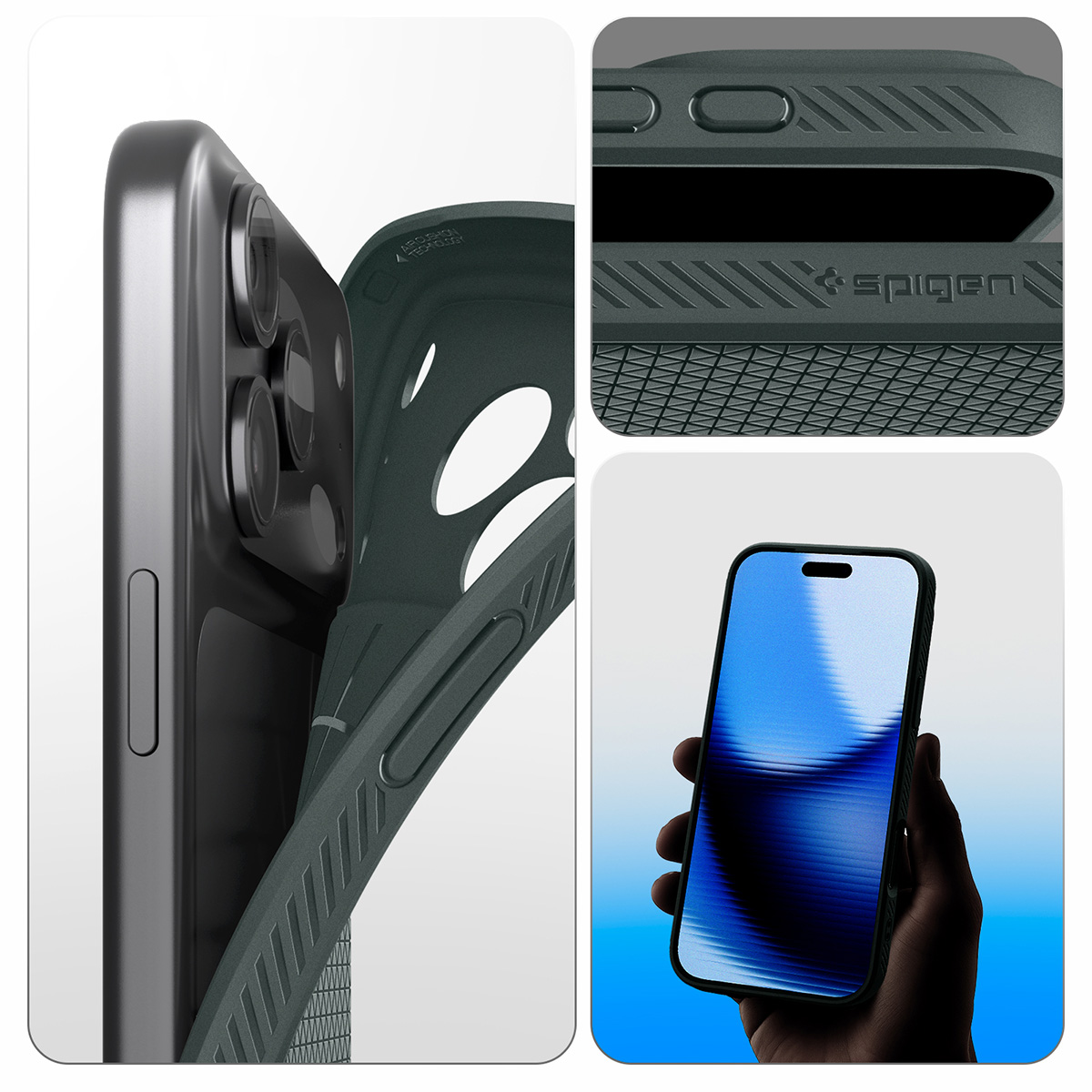 Etui Spigen Liquid Air do Apple iPhone 17 Pro, zielone