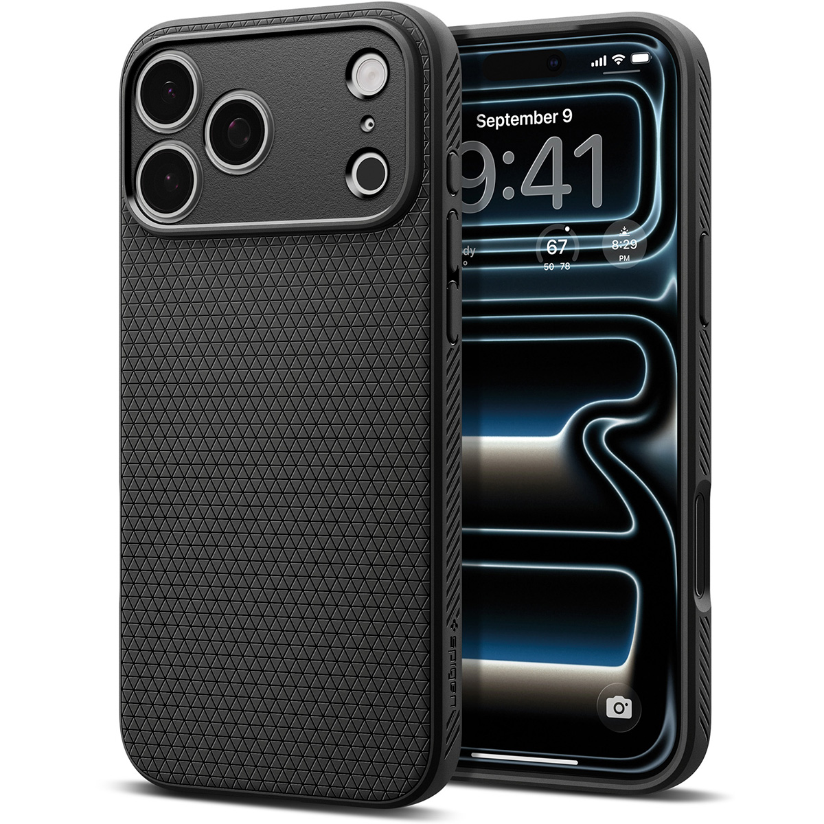 Etui Spigen Liquid Air do Apple iPhone 17 Pro, czarne
