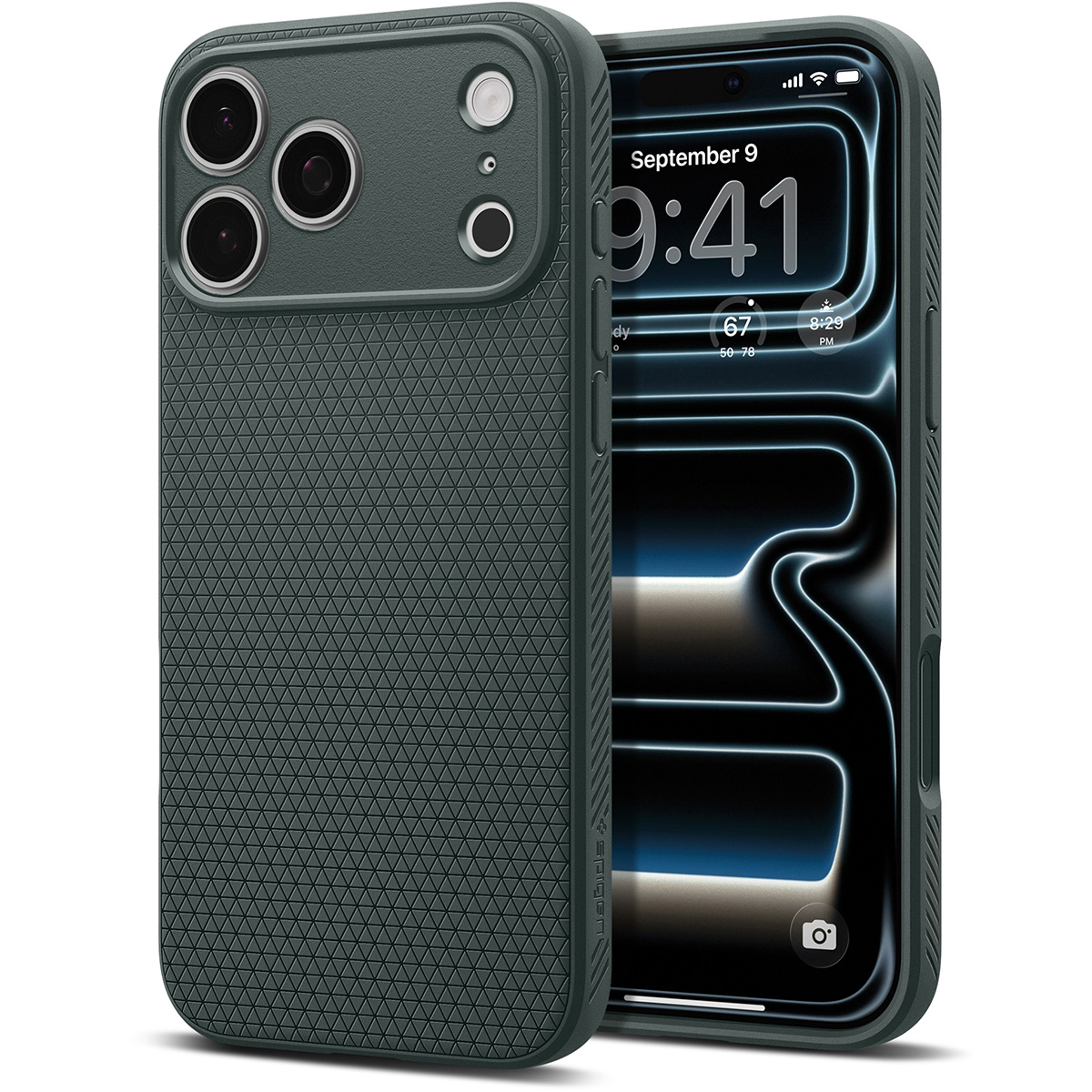 Etui Spigen Liquid Air do Apple iPhone 17 Pro Max, zielone