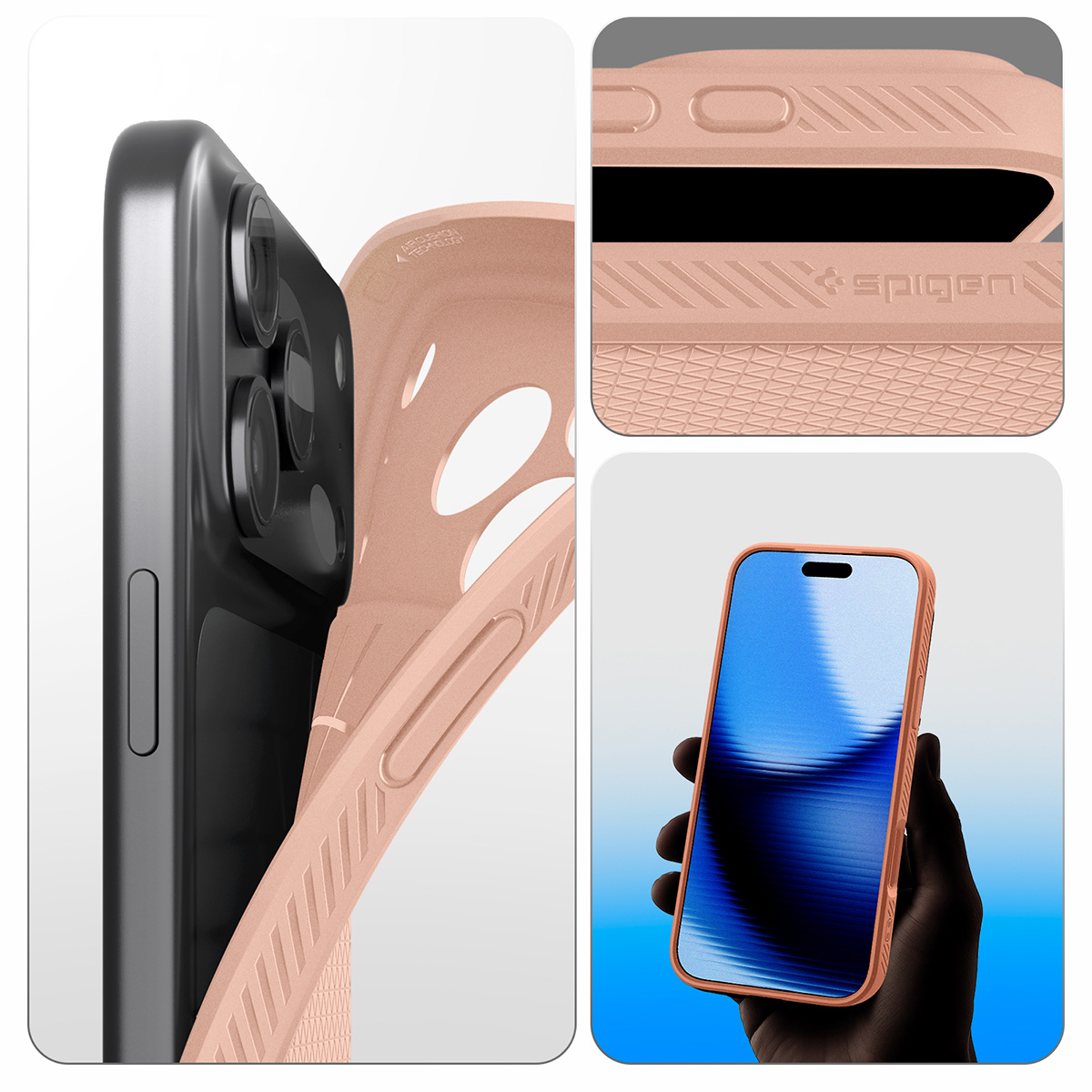 Etui Spigen Liquid Air do Apple iPhone 17 Pro Max, brązowe